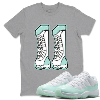 Number 11 sneaker match t-shirt styled to complete your fit with the Air Jordan 11 Igloo sneakers, shown in Heather Grey 1.