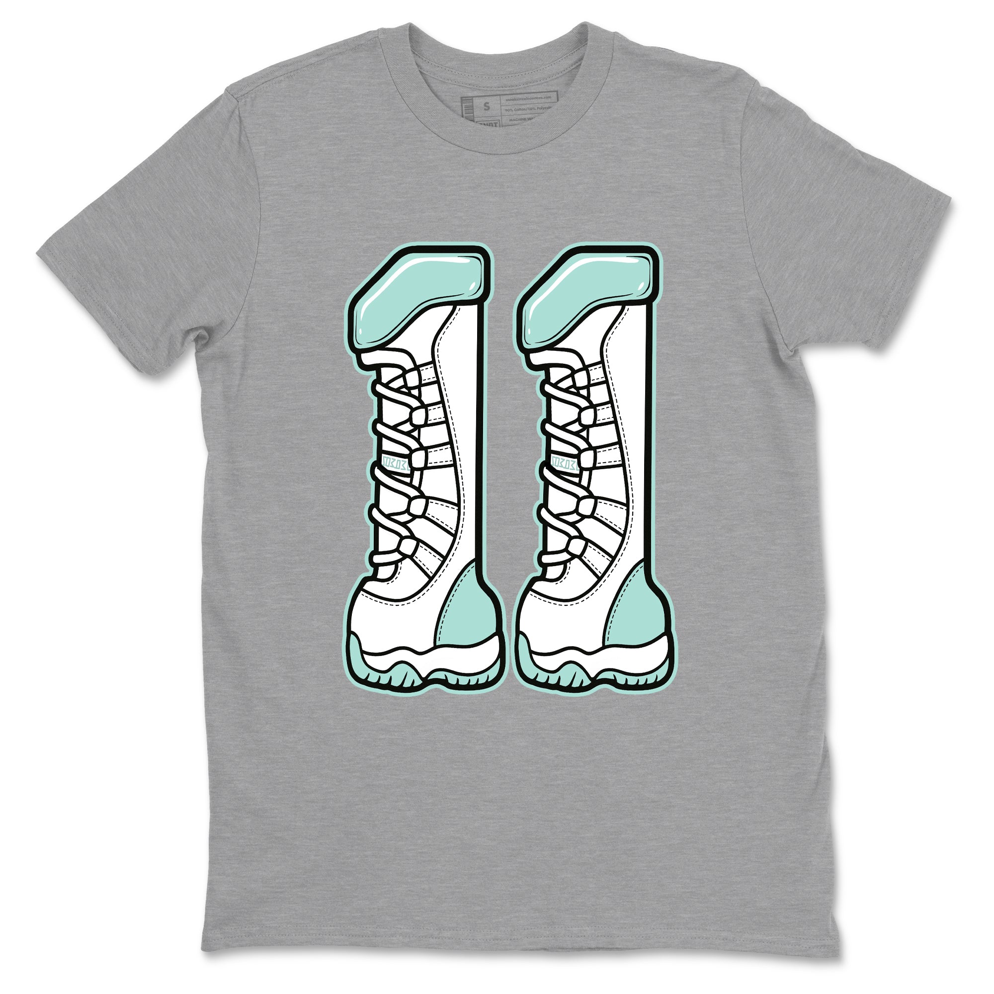Number 11 sneaker match t-shirt styled to complete your fit with the Air Jordan 11 Igloo sneakers, shown in Heather Grey 2.