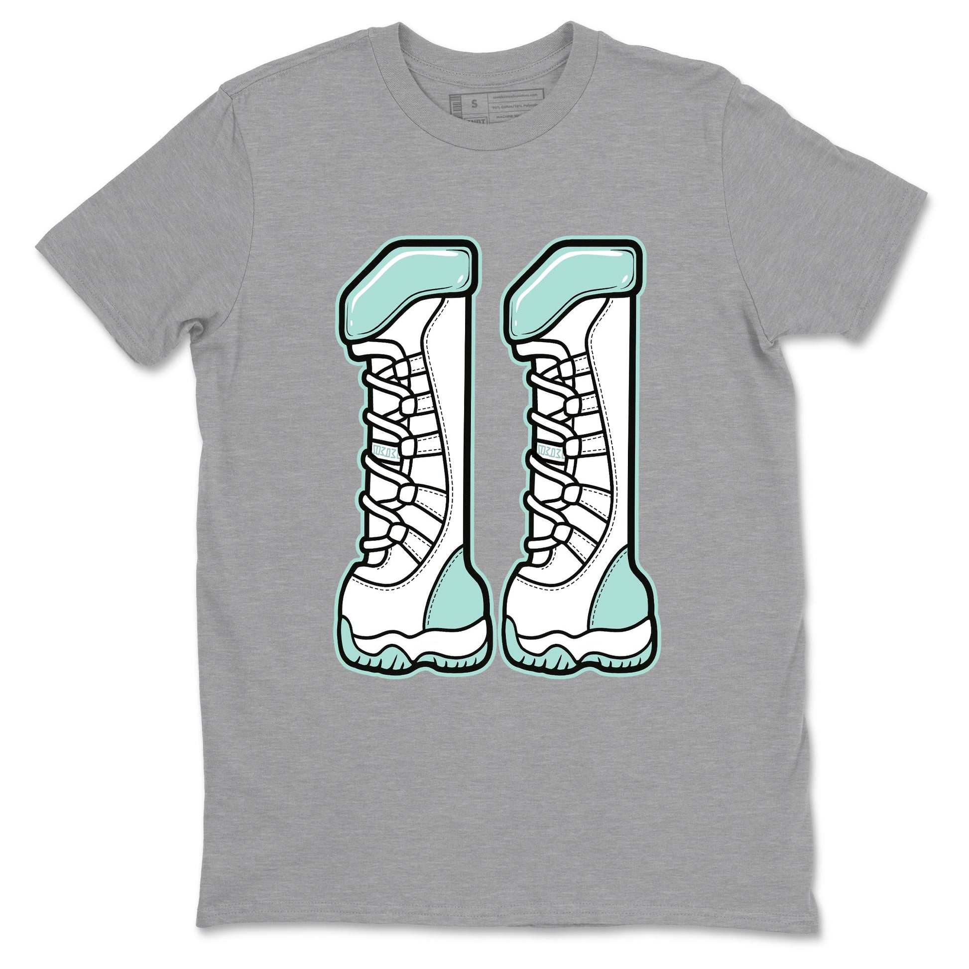 Number 11 sneaker match t-shirt styled to complete your fit with the Air Jordan 11 Igloo sneakers, shown in Heather Grey 2.