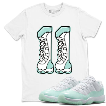 Number 11 sneaker match t-shirt styled to complete your fit with the Air Jordan 11 Igloo sneakers, shown in White 1.