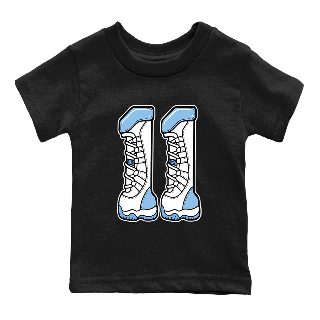 Air Jordan 11s Legend Blue shirts to match jordans Number 11 sneaker match tees AJ 11 Retro Legend Blue match shoes to clothes SNRT Sneaker Tees Youth Baby Black 2 tee