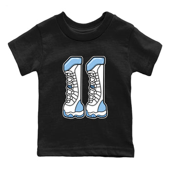 Air Jordan 11s Legend Blue shirts to match jordans Number 11 sneaker match tees AJ 11 Retro Legend Blue match shoes to clothes SNRT Sneaker Tees Youth Baby Black 2 tee