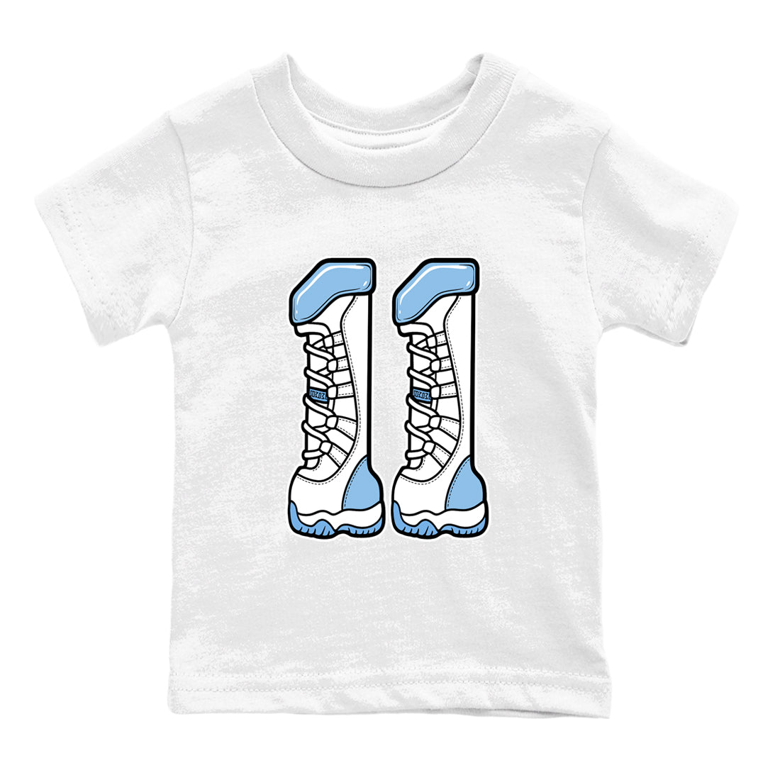 Air Jordan 11s Legend Blue shirts to match jordans Number 11 sneaker match tees AJ 11 Retro Legend Blue match shoes to clothes SNRT Sneaker Tees Youth Baby White 2 tee