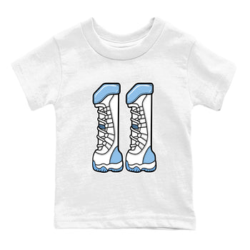 Air Jordan 11s Legend Blue shirts to match jordans Number 11 sneaker match tees AJ 11 Retro Legend Blue match shoes to clothes SNRT Sneaker Tees Youth Baby White 2 tee