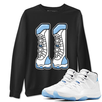 Air Jordan 11s Legend Blue shirts to match jordans Number 11 sneaker match tees AJ 11 Retro Legend Blue match shoes to clothes SNRT Sneaker Tees unisex cotton Black 1 shirts