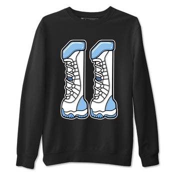 Air Jordan 11s Legend Blue shirts to match jordans Number 11 sneaker match tees AJ 11 Retro Legend Blue match shoes to clothes SNRT Sneaker Tees unisex cotton Black 2 shirts