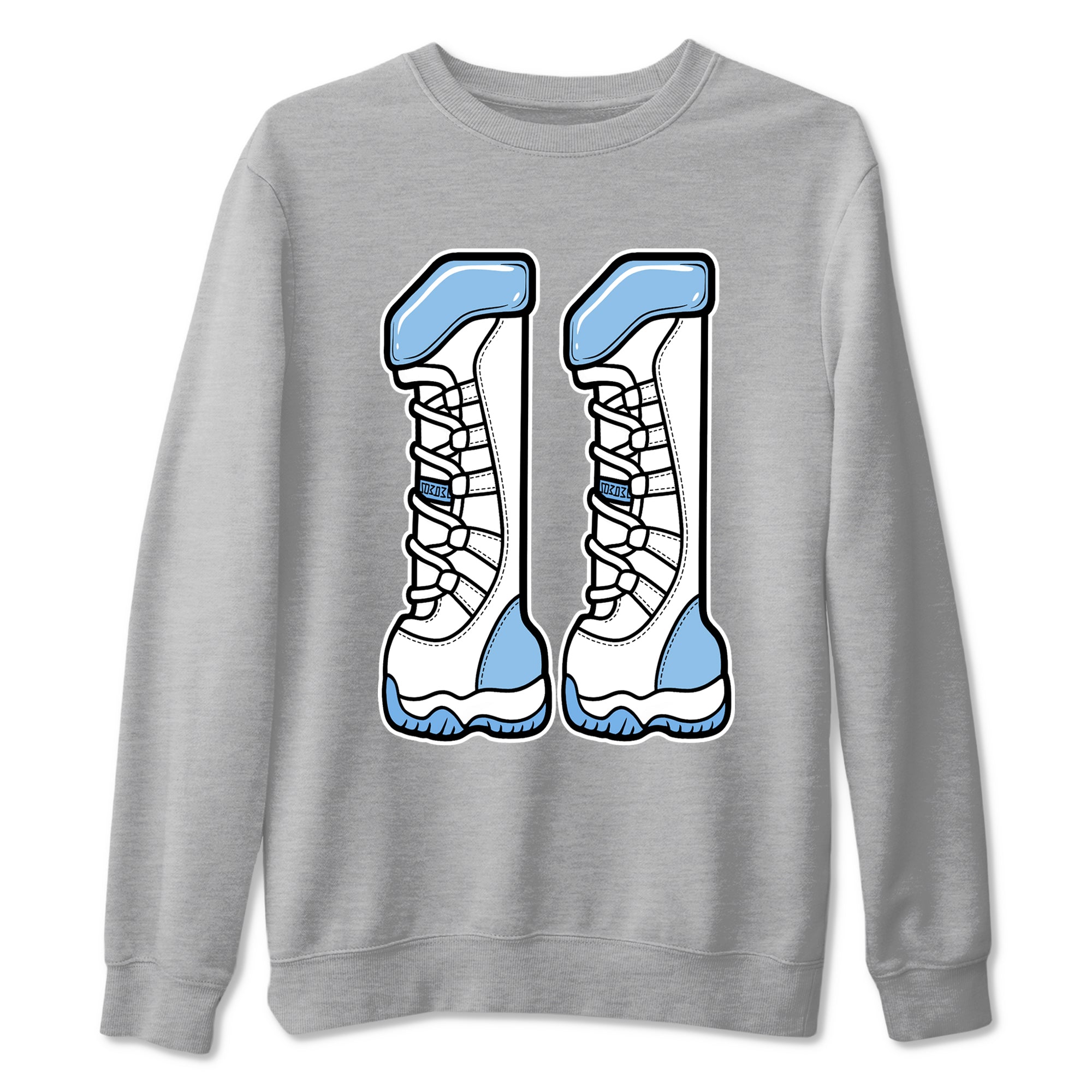 Air Jordan 11s Legend Blue shirts to match jordans Number 11 sneaker match tees AJ 11 Retro Legend Blue match shoes to clothes SNRT Sneaker Tees unisex cotton Heather Grey 2 shirts