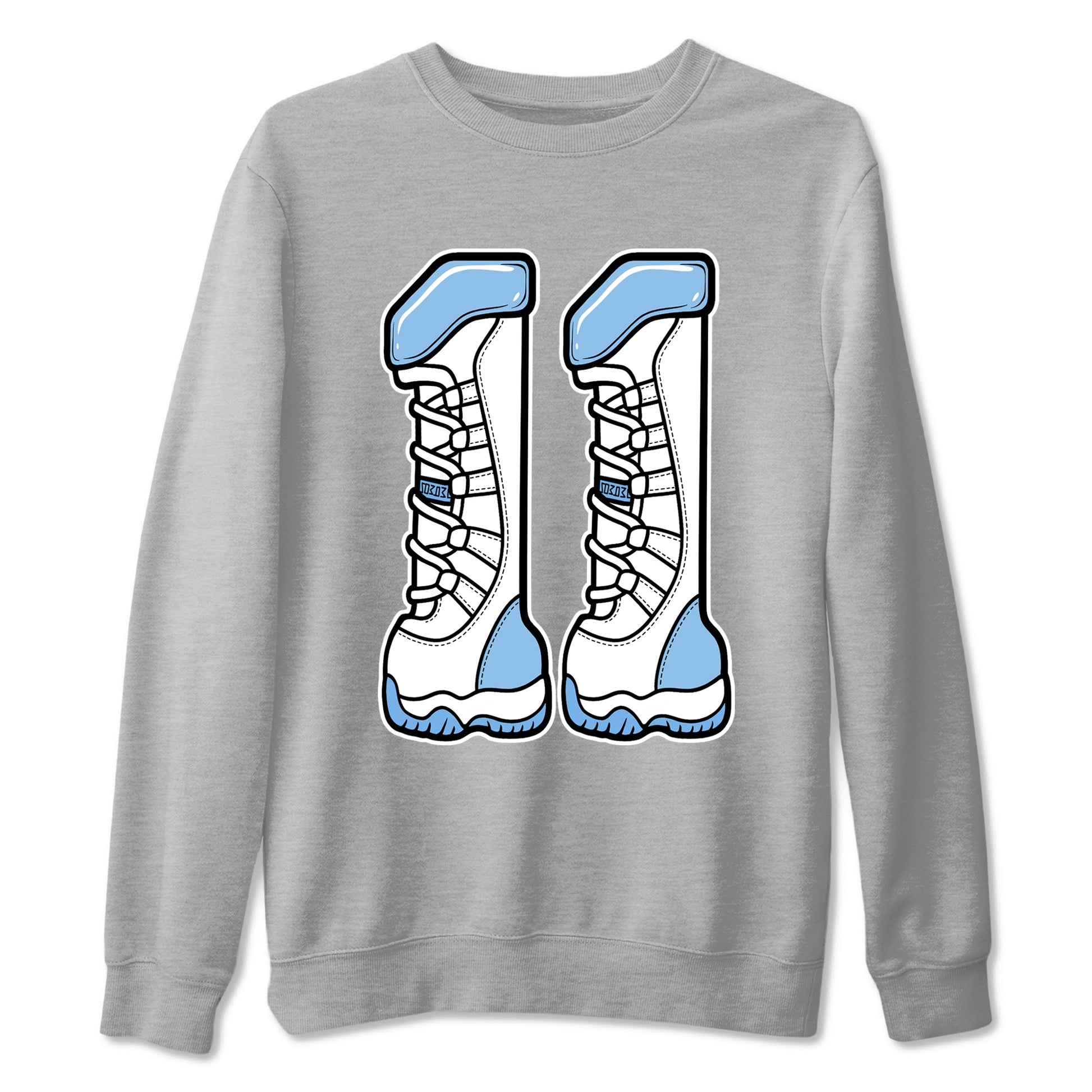 Air Jordan 11s Legend Blue shirts to match jordans Number 11 sneaker match tees AJ 11 Retro Legend Blue match shoes to clothes SNRT Sneaker Tees unisex cotton Heather Grey 2 shirts