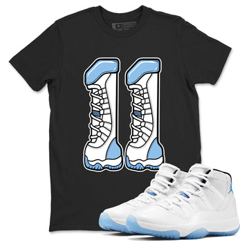 Air Jordan 11s Legend Blue shirts to match jordans Number 11 sneaker match tees AJ 11 Retro Legend Blue match shoes to clothes SNRT Sneaker Tees unisex cotton Black 1 shirts