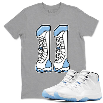 Air Jordan 11s Legend Blue shirts to match jordans Number 11 sneaker match tees AJ 11 Retro Legend Blue match shoes to clothes SNRT Sneaker Tees unisex cotton Heather Grey 1 shirts