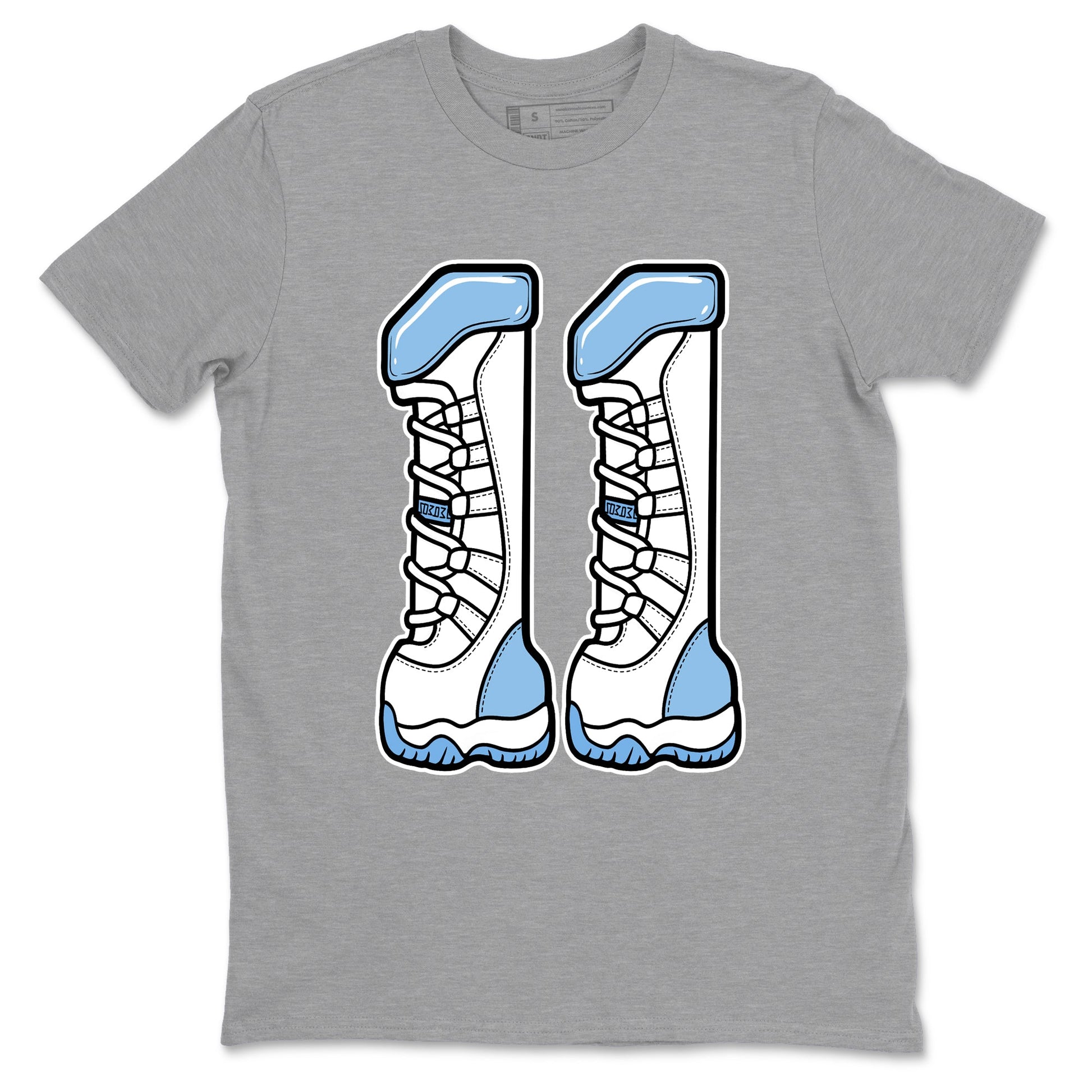 Air Jordan 11s Legend Blue shirts to match jordans Number 11 sneaker match tees AJ 11 Retro Legend Blue match shoes to clothes SNRT Sneaker Tees unisex cotton Heather Grey 2 shirts