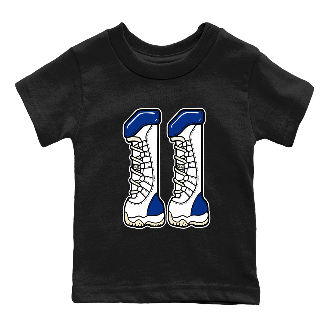 Sneaker match tees – Sneaker Tees To Match Air Jordan 11 Rare Air Shoes – Number 11 Kids T-Shirt Black 2