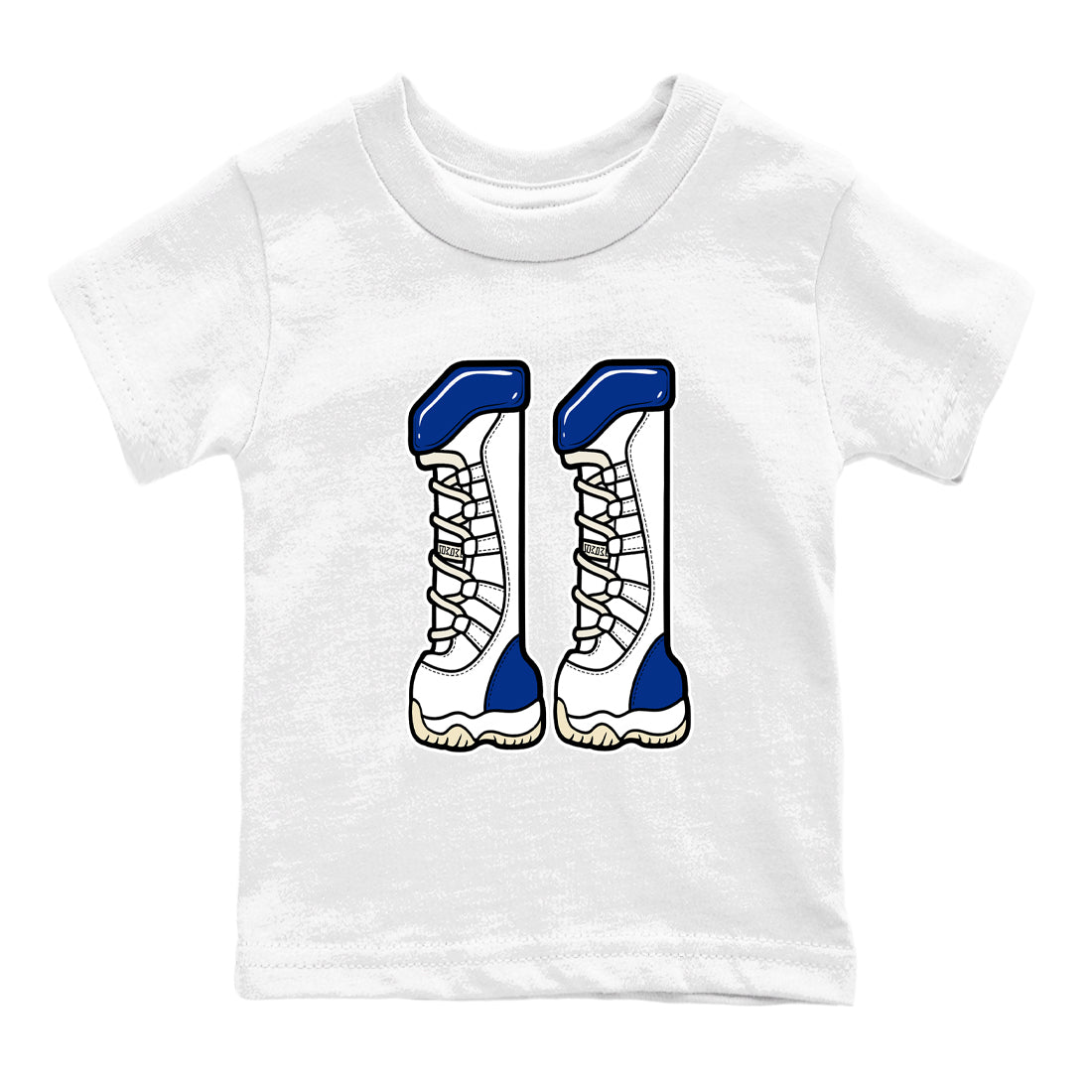 Sneaker match tees – Sneaker Tees To Match Air Jordan 11 Rare Air Shoes – Number 11 Kids T-Shirt White 2