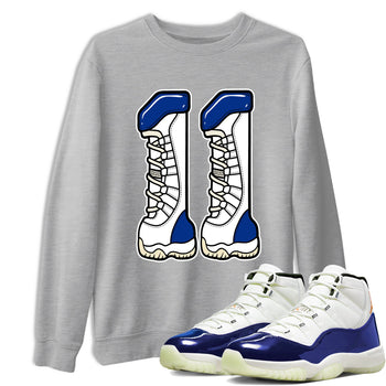 Sneaker match tees – Sneaker Tees To Match Air Jordan 11 Rare Air Shoes – Number 11 Tee Heather Grey 1