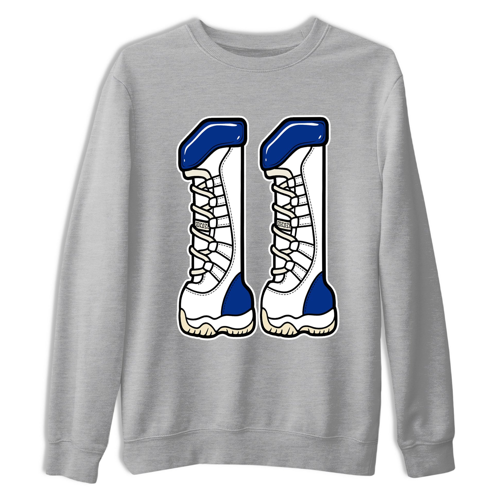 Sneaker match tees – Sneaker Tees To Match Air Jordan 11 Rare Air Shoes – Number 11 Tee Heather Grey 2