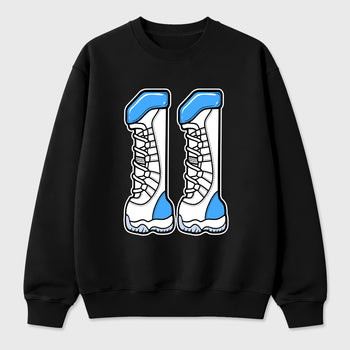 Sneaker match tees – Sneaker Tees To Match Air Jordan 11 University Blue Shoes – Number 11 Tee Black 2