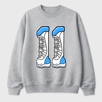 Sneaker match tees – Sneaker Tees To Match Air Jordan 11 University Blue Shoes – Number 11 Tee Heather Grey 2