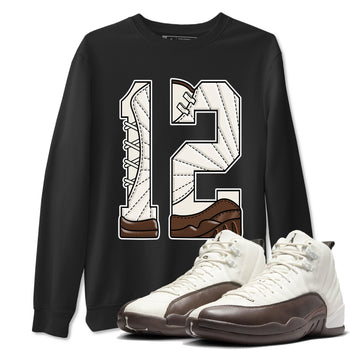 AJ12 Baroque Brown shirts to match jordans Number 12 best t shirts to wear with jordans SoleFly x Jordan 12 Baroque Brown match shoes to clothes SNRT Sneaker Tees unisex cotton Black 1 shirts