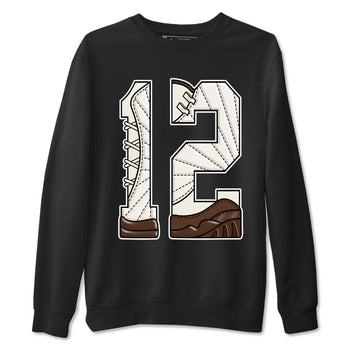 AJ12 Baroque Brown shirts to match jordans Number 12 best t shirts to wear with jordans SoleFly x Jordan 12 Baroque Brown match shoes to clothes SNRT Sneaker Tees unisex cotton Black 2 shirts