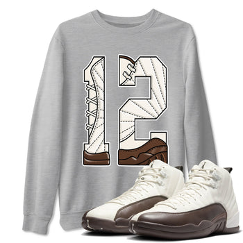 AJ12 Baroque Brown shirts to match jordans Number 12 best t shirts to wear with jordans SoleFly x Jordan 12 Baroque Brown match shoes to clothes SNRT Sneaker Tees unisex cotton Heather Grey 1 shirts
