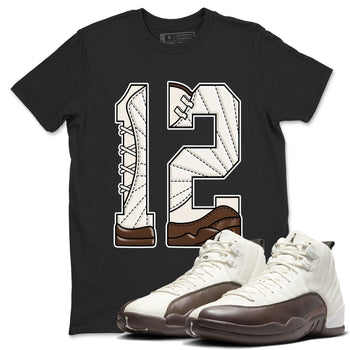 AJ12 Baroque Brown shirts to match jordans Number 12 best t shirts to wear with jordans SoleFly x Jordan 12 Baroque Brown match shoes to clothes SNRT Sneaker Tees unisex cotton Black 1 shirts