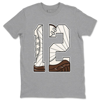 AJ12 Baroque Brown shirts to match jordans Number 12 best t shirts to wear with jordans SoleFly x Jordan 12 Baroque Brown match shoes to clothes SNRT Sneaker Tees unisex cotton Heather Grey 2 shirts
