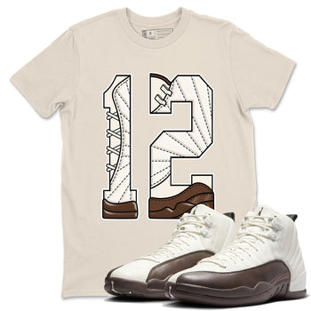 AJ12 Baroque Brown shirts to match jordans Number 12 best t shirts to wear with jordans SoleFly x Jordan 12 Baroque Brown match shoes to clothes SNRT Sneaker Tees unisex cotton Natural 1 shirts
