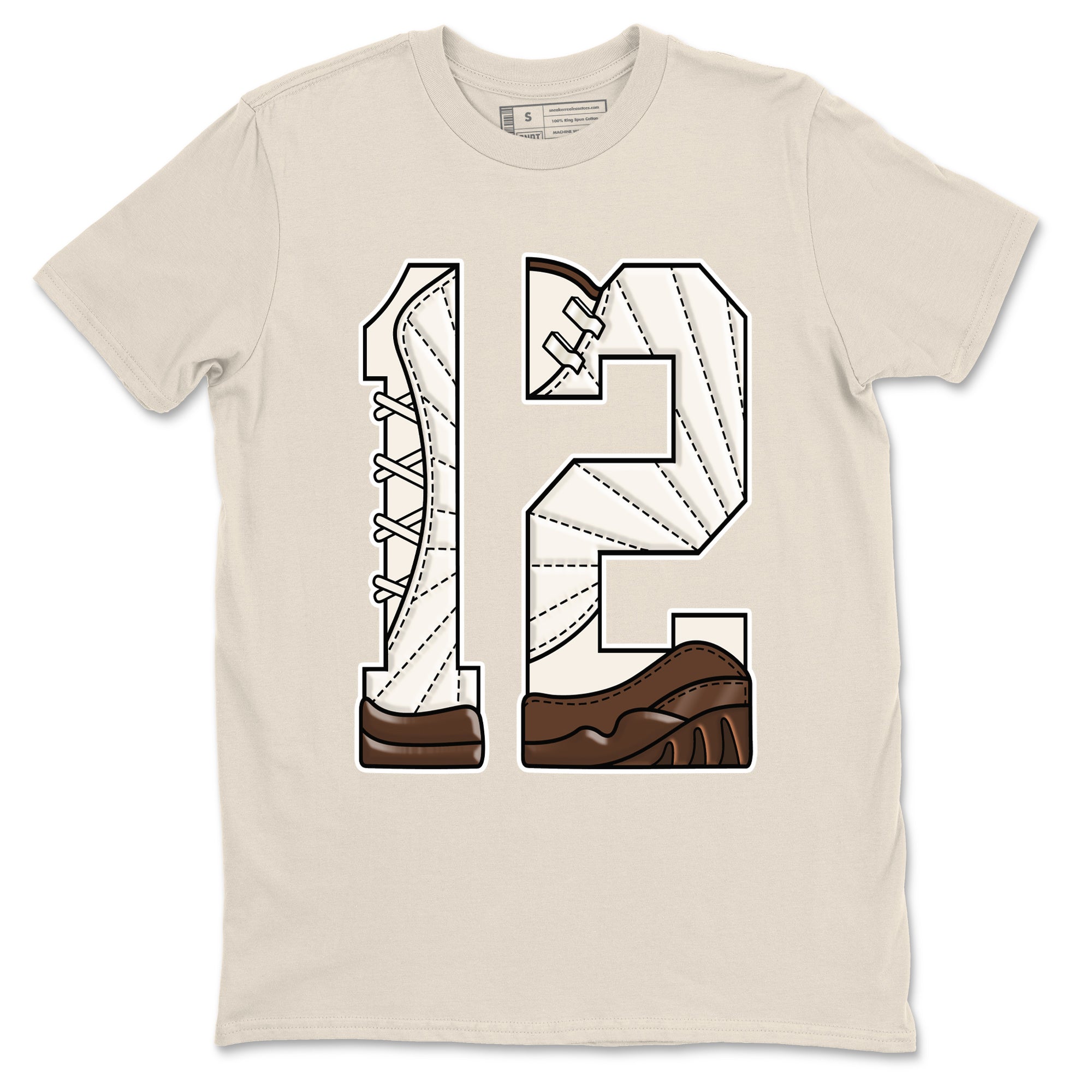 AJ12 Baroque Brown shirts to match jordans Number 12 best t shirts to wear with jordans SoleFly x Jordan 12 Baroque Brown match shoes to clothes SNRT Sneaker Tees unisex cotton Natural 2 shirts