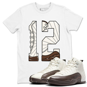 AJ12 Baroque Brown shirts to match jordans Number 12 best t shirts to wear with jordans SoleFly x Jordan 12 Baroque Brown match shoes to clothes SNRT Sneaker Tees unisex cotton White 1 shirts