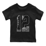 12s Black Wolf Grey shirts to match jordans Number 12 sneaker match tees Air Jordan 12 Black Wolf Grey SNRT Sneaker Release Tees Youth Baby Black 2 crew neck shirts