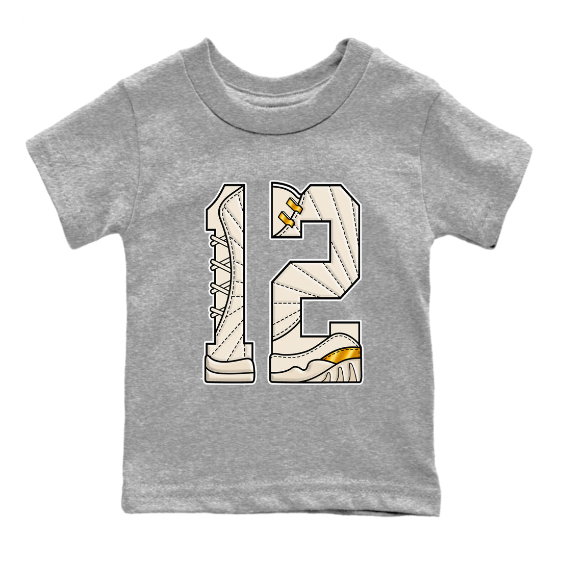 12s Phantom shirts to match jordans Number 12 sneaker match tees Air Jordan 12 WMNS Phantom match shoes to clothes SNRT Sneaker Tees Youth Baby Heather Grey 2 tee