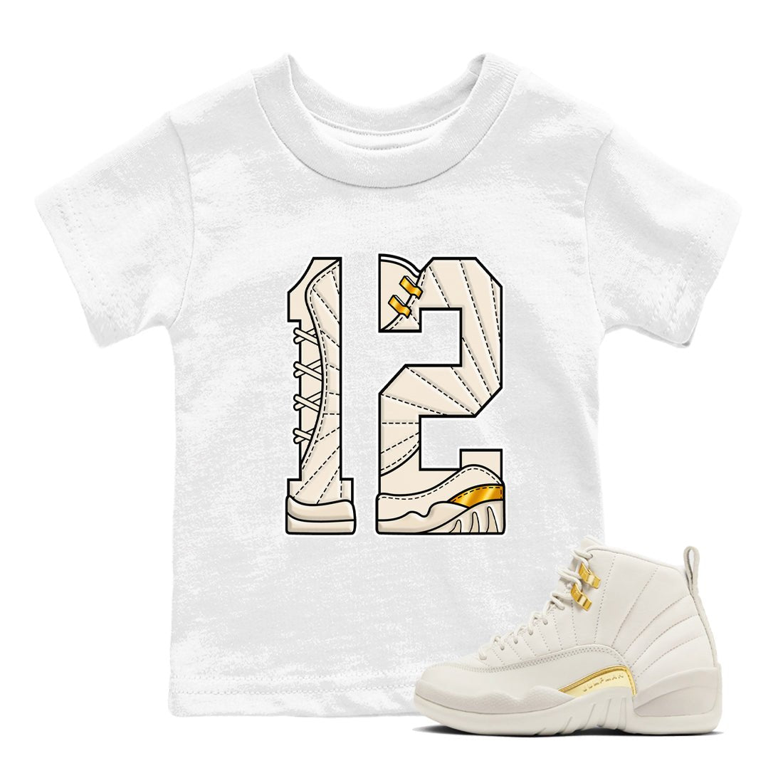 12s Phantom shirts to match jordans Number 12 sneaker match tees Air Jordan 12 WMNS Phantom match shoes to clothes SNRT Sneaker Tees Youth Baby White 1 tee