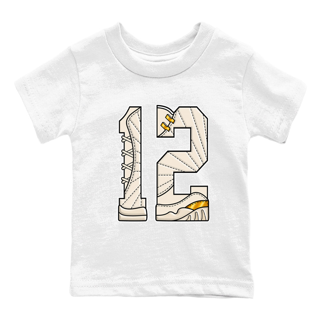 12s Phantom shirts to match jordans Number 12 sneaker match tees Air Jordan 12 WMNS Phantom match shoes to clothes SNRT Sneaker Tees Youth Baby White 2 tee