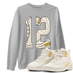 12s Phantom shirts to match jordans Number 12 sneaker match tees Air Jordan 12 WMNS Phantom match shoes to clothes SNRT Sneaker Tees unisex cotton Heather Grey 1 shirts