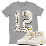 12s Phantom shirts to match jordans Number 12 sneaker match tees Air Jordan 12 WMNS Phantom match shoes to clothes SNRT Sneaker Tees unisex cotton Heather Grey 1 shirts