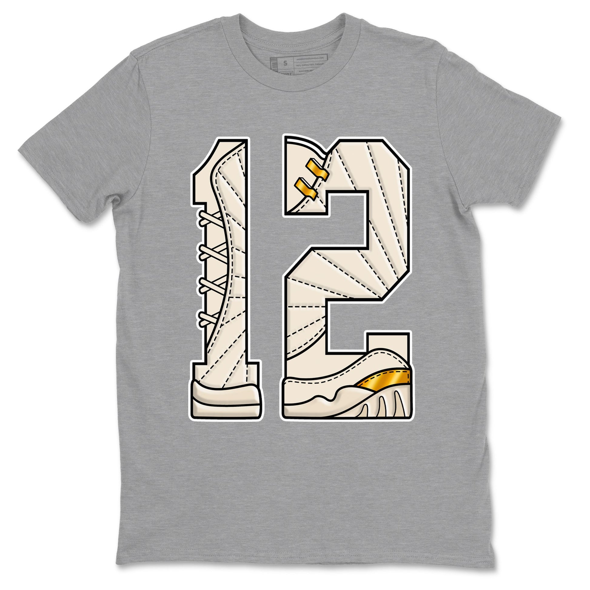 12s Phantom shirts to match jordans Number 12 sneaker match tees Air Jordan 12 WMNS Phantom match shoes to clothes SNRT Sneaker Tees unisex cotton Heather Grey 2 shirts