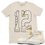 12s Phantom shirts to match jordans Number 12 sneaker match tees Air Jordan 12 WMNS Phantom match shoes to clothes SNRT Sneaker Tees unisex cotton Natural 1 shirts