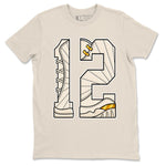 12s Phantom shirts to match jordans Number 12 sneaker match tees Air Jordan 12 WMNS Phantom match shoes to clothes SNRT Sneaker Tees unisex cotton Natural 2 shirts