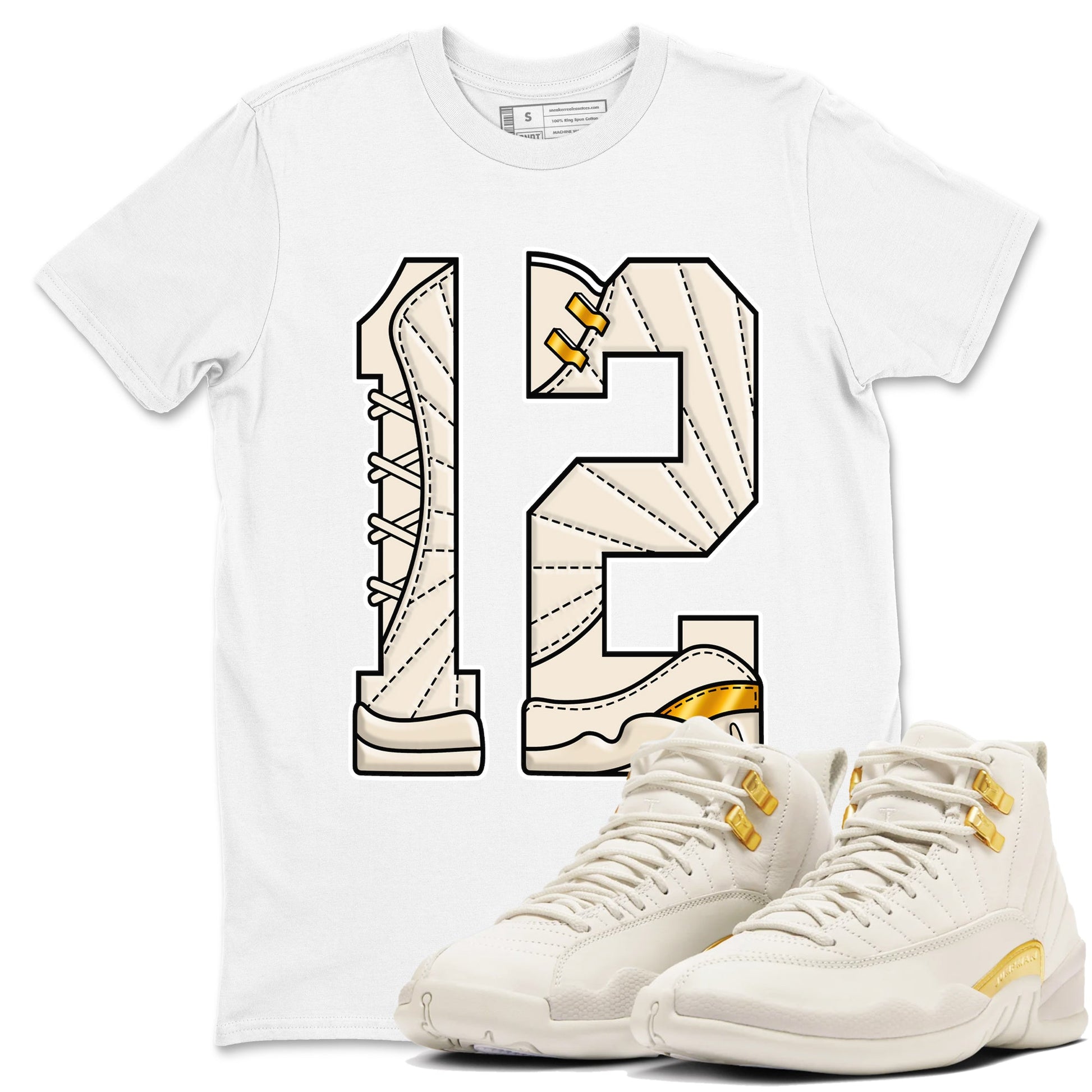 12s Phantom shirts to match jordans Number 12 sneaker match tees Air Jordan 12 WMNS Phantom match shoes to clothes SNRT Sneaker Tees unisex cotton White 1 shirts