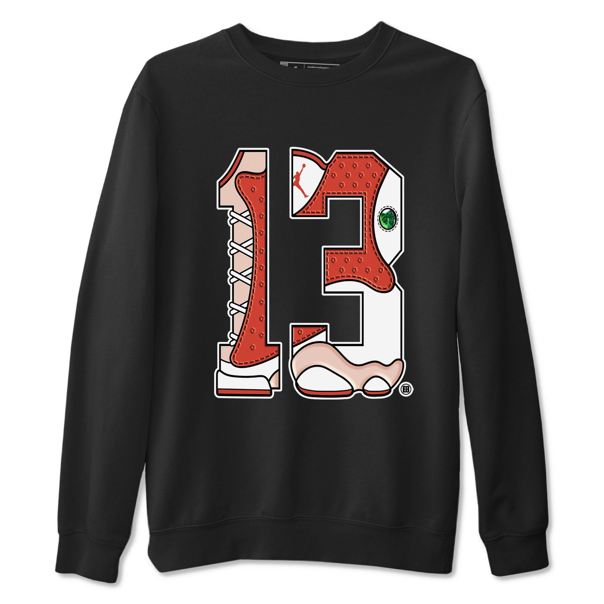 AJ13 Dune Red shirts to match jordans Number 13 sneaker match tees Air Jordan 13 Dune Red SNRT Sneaker Tees streetwear brand Black 2 unisex cotton tee