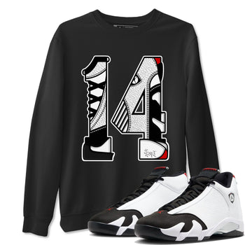 14s Black Toe t shirts to match sneakers Number 14 sneaker match tees Air Jordan 14 Black Toe shirt SNRT Sneaker Tees unisex cotton Black 1 shirts