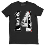 14s Black Toe t shirts to match sneakers Number 14 sneaker match tees Air Jordan 14 Black Toe shirt SNRT Sneaker Tees unisex cotton Black 2 shirts