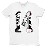 14s Black Toe t shirts to match sneakers Number 14 sneaker match tees Air Jordan 14 Black Toe shirt SNRT Sneaker Tees unisex cotton White 2 shirts