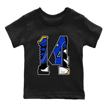 14s Laney t shirts to match sneakers Number 14 sneaker match tees Air Jordan 14 Laney shirt SNRT Sneaker Tees Youth Baby Black 2 tee