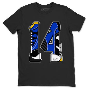 14s Laney t shirts to match sneakers Number 14 sneaker match tees Air Jordan 14 Laney shirt SNRT Sneaker Tees unisex cotton Black 2 shirts