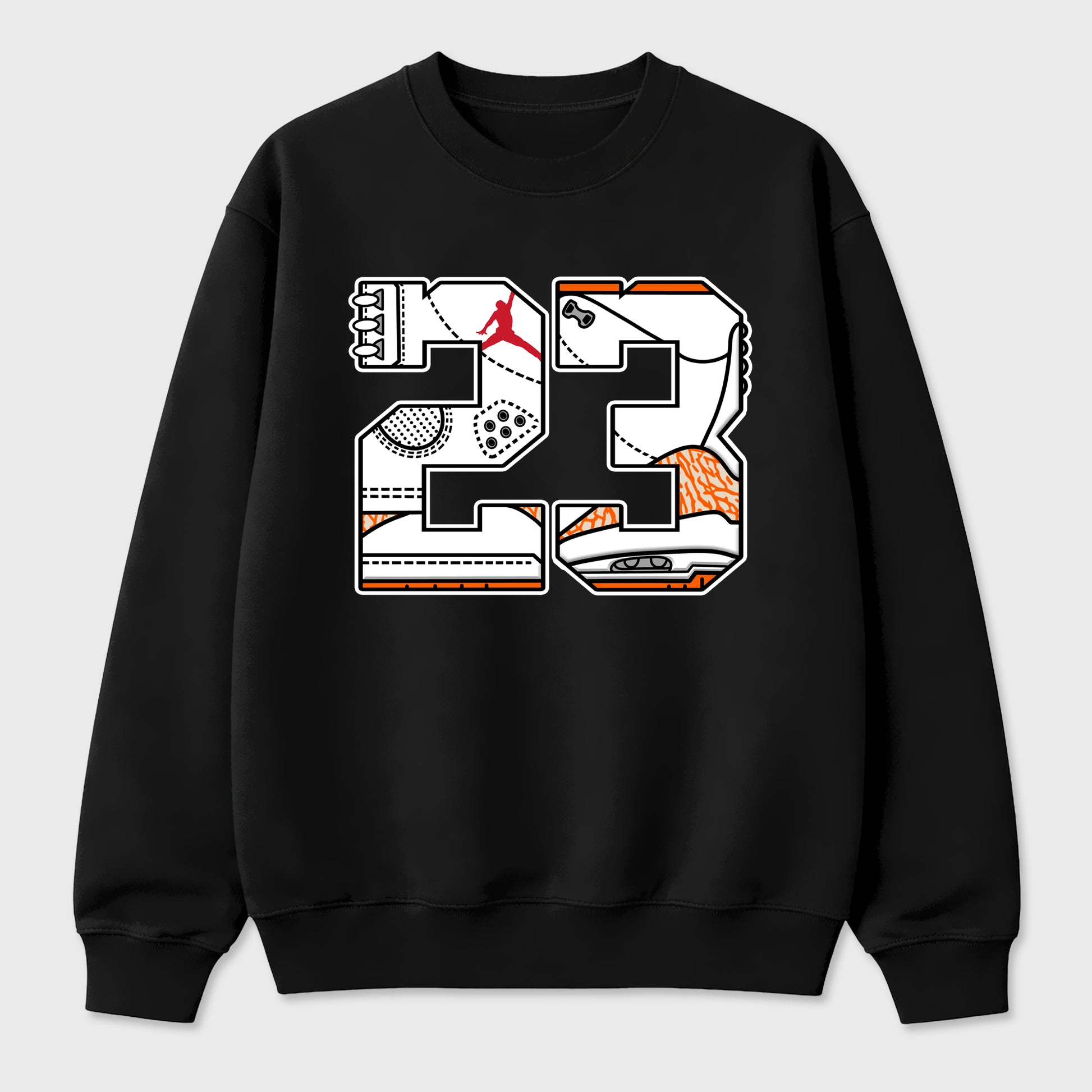 Sneaker match tees – Sneaker Tees To Match Air Jordan 3 Orange Citrus Shoes – Number 23 Tee Black 2
