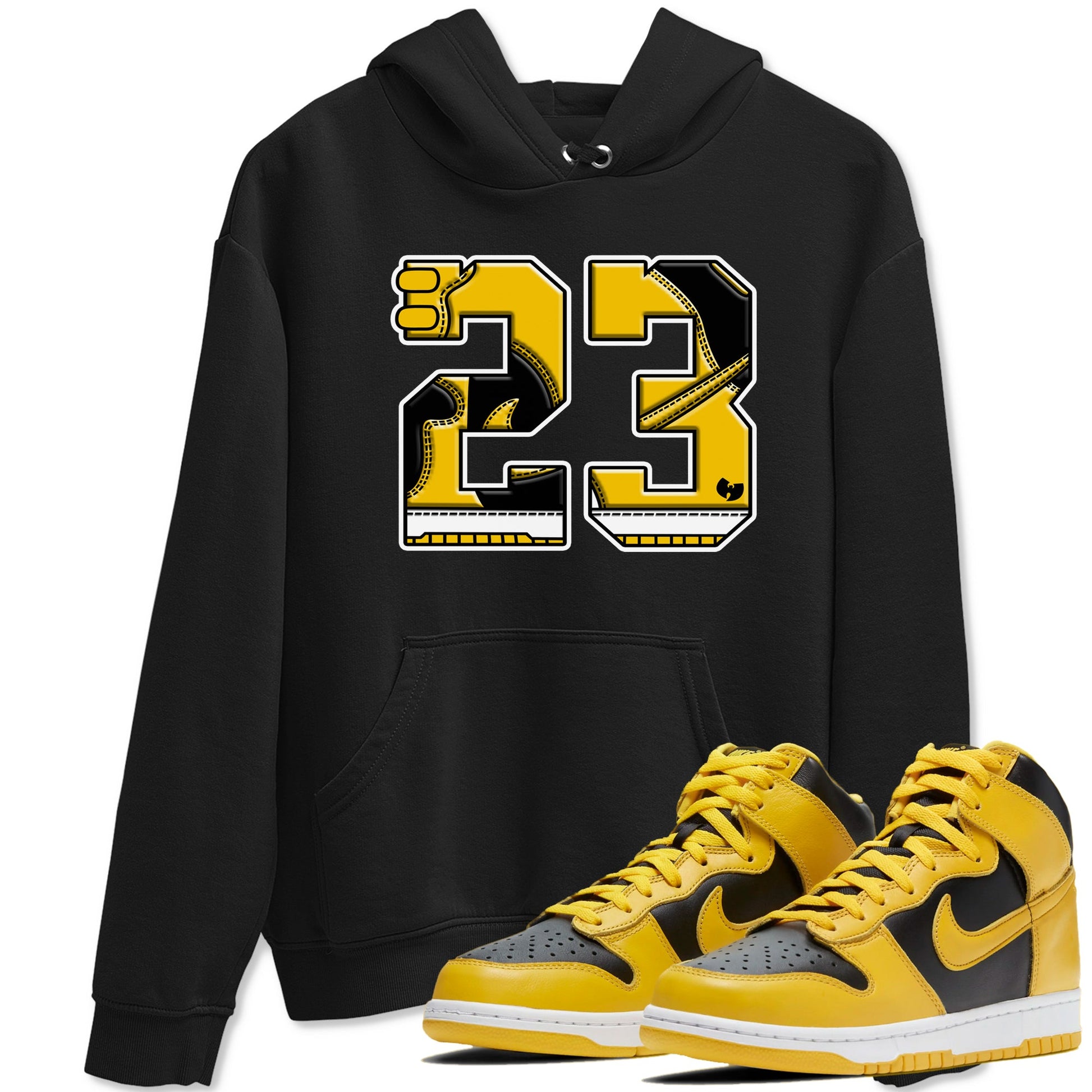 Dunk High Wu Tang shirts to match jordans Number 23 sneaker match tees Dunk High Wu Tang match shoes to clothes SNRT Sneaker Tees unisex cotton Black 1 shirts