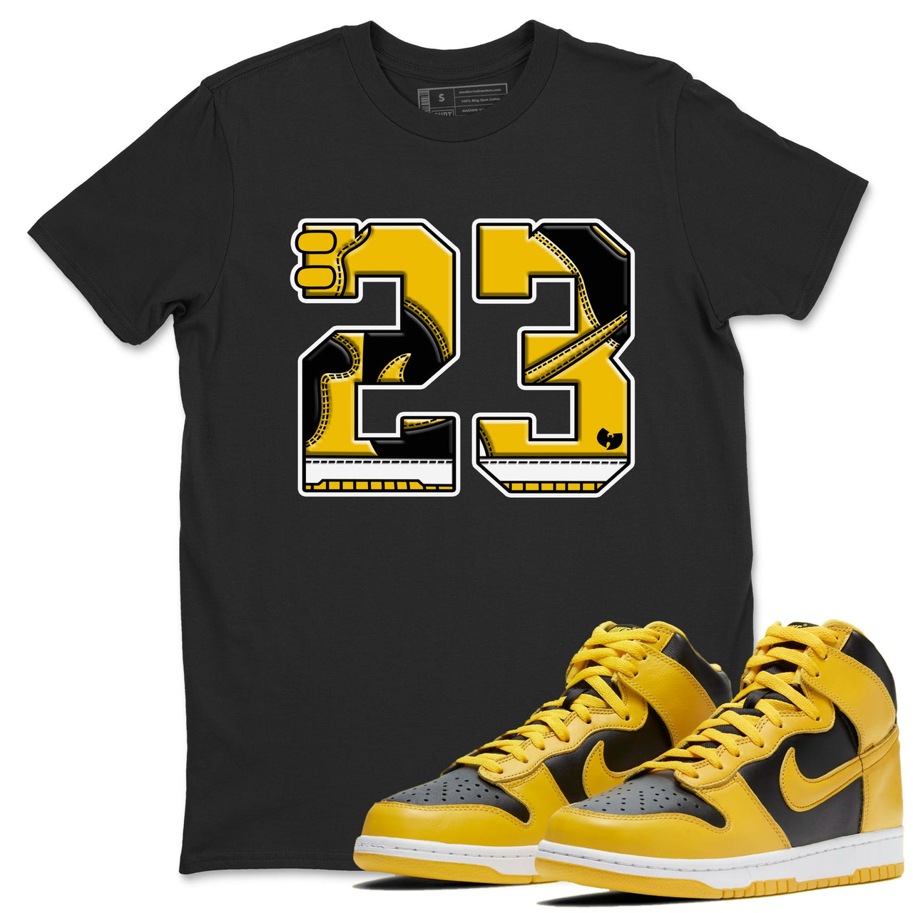 Dunk High Wu Tang shirts to match jordans Number 23 sneaker match tees Dunk High Wu Tang match shoes to clothes SNRT Sneaker Tees unisex cotton White 1 shirts