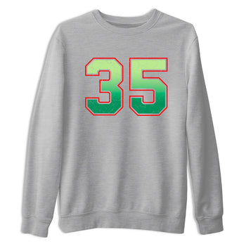 Sneaker Threads – Sneaker Tees To Match Nike KD 17 Easy Money Sniper – Number 35 Graphic Tee Heather Grey 2. Perfect for Jordan releases 2025 colorways. Perfect for Kevin Durant sneaker releases and Easy Money basketball colorways loved by hoopers in 2025.