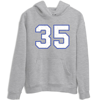 Sneaker Threads – Sneaker Tees To Match Nike KD 17 Penny – Number 35 Graphic Tee Heather Grey 2. Perfect for Jordan releases 2025 colorways. Perfect for Kevin Durant basketball sneaker releases and retro Penny-inspired 2025 colorways.